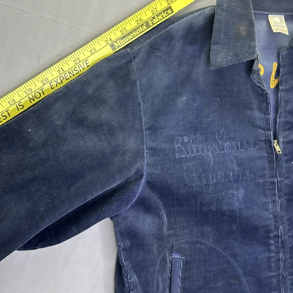 True VTG 60s 70s FFA Jacket Mens M (40) Kansas Powhattan Corduroy Talon Zip USA